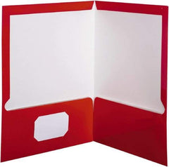OXFORD - 8-1/2" Long x 11" Wide Pocket - Red - Exact Tool & Supply