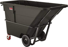 Suncast - 2,200 Lb Load Capacity, 33 Bushels, 1-1/2 Cu Yd, Polyethylene Tilt Truck - 41.28" Wide x 85.87" Long x 49" High, Matte Gray - Exact Tool & Supply