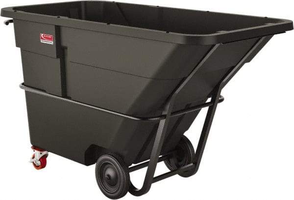 Suncast - 1,300 Lb Load Capacity, 33 Bushels, 1-1/2 Cu Yd, Polyethylene Tilt Truck - 41.28" Wide x 85.87" Long x 47.89" High, Matte Gray - Exact Tool & Supply
