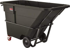 Suncast - 1,300 Lb Load Capacity, 33 Bushels, 1-1/2 Cu Yd, Polyethylene Tilt Truck - 41.28" Wide x 85.87" Long x 47.89" High, Matte Gray - Exact Tool & Supply