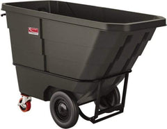 Suncast - 2,200 Lb Load Capacity, 22 Bushels, 1 Cu Yd, Polyethylene Tilt Truck - 33.87" Wide x 70" Long x 45.16" High, Matte Gray - Exact Tool & Supply