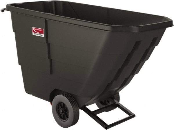 Suncast - 750 Lb Load Capacity, 16 Bushels, 0.75 Cu Yd, Polyethylene Tilt Truck - 31" Wide x 69.3" Long x 41" High, Matte Gray - Exact Tool & Supply