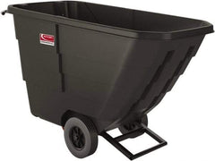 Suncast - 750 Lb Load Capacity, 16 Bushels, 0.75 Cu Yd, Polyethylene Tilt Truck - 31" Wide x 69.3" Long x 41" High, Matte Gray - Exact Tool & Supply
