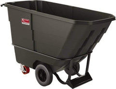 Suncast - 800 Lb Load Capacity, 11 Bushels, 0.5 Cu Yd, Polyethylene Tilt Truck - 27.76" Wide x 59.2" Long x 34.86" High, Matte Gray - Exact Tool & Supply
