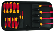 Insulated Slotted 2.0 - 8.0mm Phillips #1 - 3 Inch Nut Drivers 1/4" - 1/2". 15 Piece in Carry Case - Exact Tool & Supply