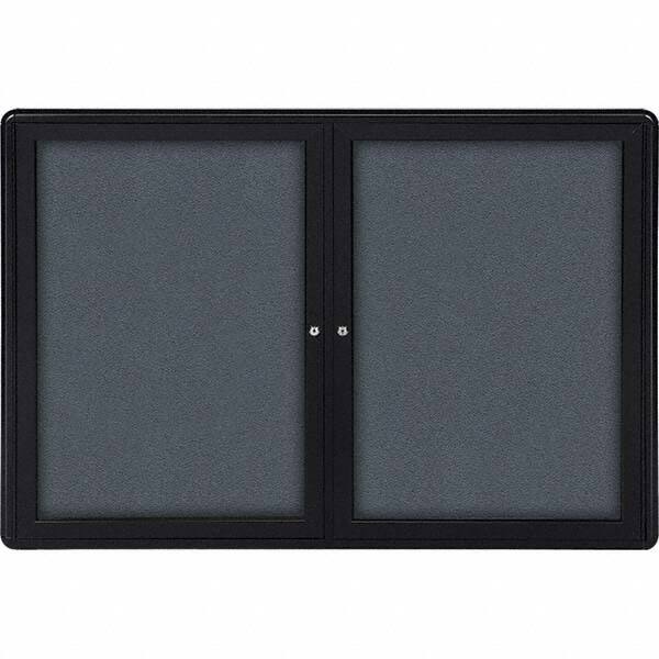 Ghent - Cork Bulletin Boards Style: Enclosed Fabric Bulletin Board Color: Gray - Exact Tool & Supply