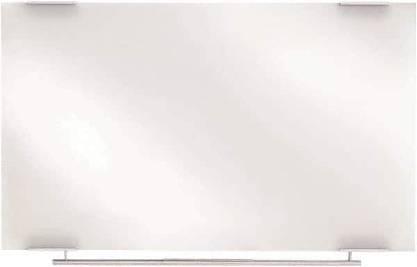 ICEBERG - 36" High x 48" Wide Dry Erase - Glass, Includes Marker, Eraser & Rail & Mounting Kit - Exact Tool & Supply