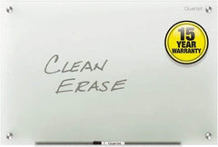 Quartet - 48" High x 96" Wide Dry Erase - Glass, Includes Dry-Erase Marker, (2) Rare-Earth Magnets & Mounting Kit - Exact Tool & Supply