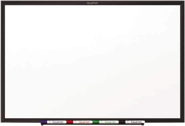 Quartet - 48" High x 96" Wide Dry Erase - Porcelain, Includes Dry Erase Markers & Mounting Hardware - Exact Tool & Supply