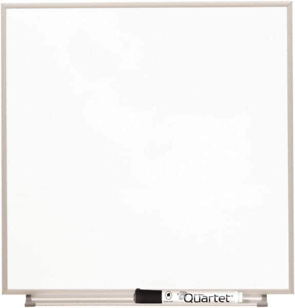Quartet - 23" High x 23" Wide Magnetic Dry Erase Board - Glass, Includes Accessory Tray, Rail & Mounting Kit & Dry Erase Markers - Exact Tool & Supply