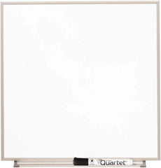 Quartet - 23" High x 23" Wide Magnetic Dry Erase Board - Glass, Includes Accessory Tray, Rail & Mounting Kit & Dry Erase Markers - Exact Tool & Supply