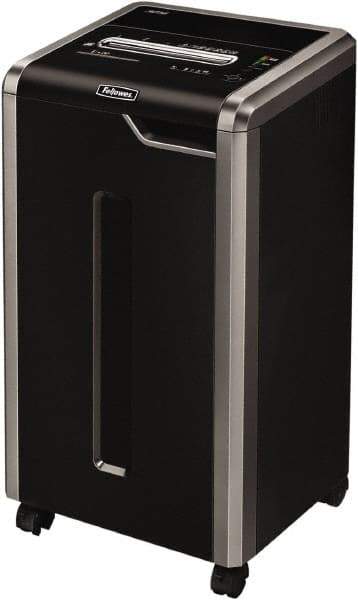 FELLOWES - 7/32" Strip, 24 Sheet Strip Cut Commercial Shredder - 20-1/8" Long x 20-1/8" Wide x 34-11/16" High, Level 2 Security, 22 Gal Wastebasket - Exact Tool & Supply