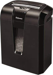 FELLOWES - 5/32" x 2" Strip, 10 Sheet Cross Cut Personal Shredder - 10-7/8" Long x 15-13/16" Wide x 18-1/8" High, Level 3 Security, 5 Gal Wastebasket - Exact Tool & Supply
