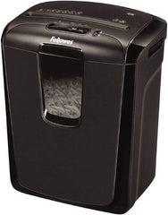 FELLOWES - 5/32" x 2" Strip, 8 Sheet Cross Cut Personal Shredder - 9-11/16" Long x 13-3/8" Wide x 15-3/8" High, Level 3 Security, 4 Gal Wastebasket - Exact Tool & Supply
