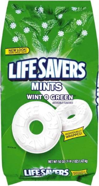 LifeSavers - Candy - Hard Candy, Wint-O-Green, 50oz Bag - Exact Tool & Supply