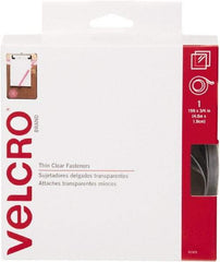 VELCRO Brand - 3/4" Wide x 5 Yd Long Adhesive Backed Hook & Loop Roll - Continuous Roll, Clear - Exact Tool & Supply