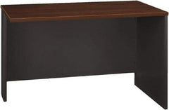 Bush Business Furniture - Laminate Over Wood Return/Bridge Shell Desk - 47-3/4" Wide x 23-3/8" Deep x 29-7/8" High, Hansen Cherry & Graphite Gray - Exact Tool & Supply