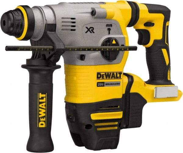 DeWALT - 20 Volt 1-1/8" SDS Plus Chuck Cordless Rotary Hammer - 0 to 4,480 BPM, 0 to 1,500 RPM, Reversible - Exact Tool & Supply