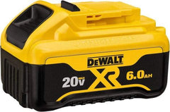 DeWALT - 20 Volt Lithium-Ion Power Tool Battery - 6 Ahr Capacity, 1 hr Charge Time, Series 20V Max - Exact Tool & Supply