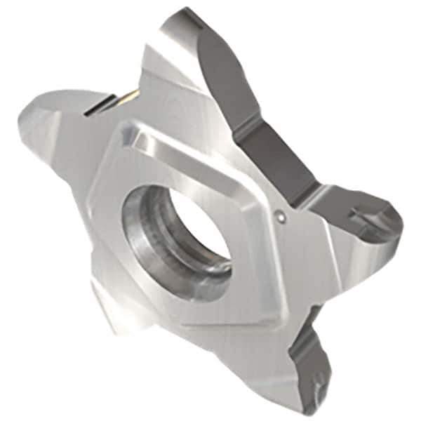 Iscar - 24N318PENTA Grade IC807G, 3.18mm Cutting Width Carbide Grooving Insert - 6.5mm Max Depth of Cut, 0.2mm Corner Radius, TiAlN/AlTiN/TiN Finish - Exact Tool & Supply