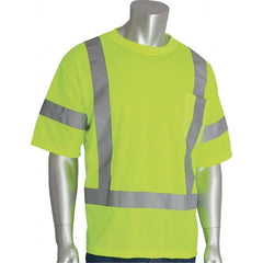 PIP - Size 3XL Hi-Vis Yellow High Visibility Short Sleeve T-Shirt - Exact Tool & Supply