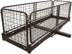 Erickson Manufacturing - Steel Folding Cargo Carrier - 20" Wide x 60.0" Long, Black, For Use with 2" Receivers - Exact Tool & Supply