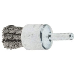 Tru-Maxx - 3/4" Brush Diam, Knotted, End Brush - 1/4" Diam Steel Shank, 22,000 Max RPM - Exact Tool & Supply