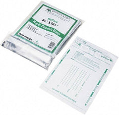 Quality Park - 1 Compartment, 8-1/2" Wide x 10-1/2" High x 1-3/16" Deep, Deposit Bag - Plastic, White - Exact Tool & Supply