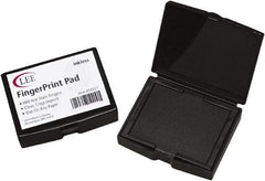 LEE - 2" Wide x 1/2" High x 1/2" Deep, Inked Fingerprint Pad - Plastic, Black - Exact Tool & Supply