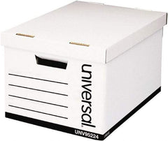 Universal One - 1 Compartment, 28-1/4" Wide x 16-1/2" High x 10" Deep, Storage Box - Corrugated Fiberboard, White - Exact Tool & Supply