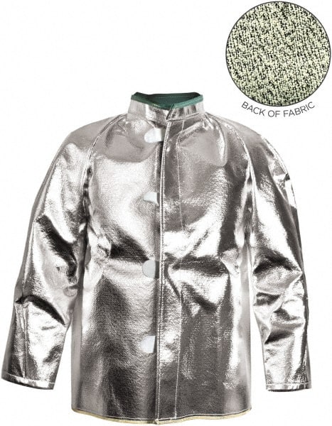 National Safety Apparel - Size L Silver High Heat & Aluminized Jacket/Coat - Exact Tool & Supply