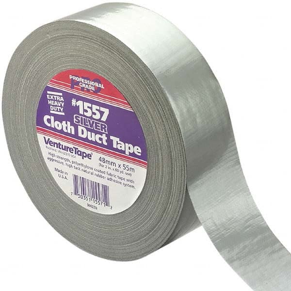 3M - 55m x 48mm x 13 mil Black Polyethylene Cloth Duct Tape - Exact Tool & Supply