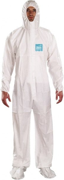 Ansell - Size 4XL Film Laminate Chemical Resistant General Purpose Coveralls - Exact Tool & Supply