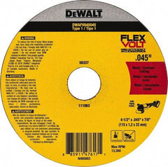 DeWALT - 4-1/2" Ceramic Cutoff Wheel - 0.045" Thick, 7/8" Arbor, 13,300 Max RPM, Use with Portable Tools - Exact Tool & Supply