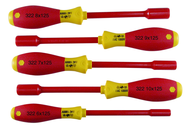 Insulated Nut Driver Metric Set Includes: 6.0 - 10.0mm. 5 Pieces - Exact Tool & Supply