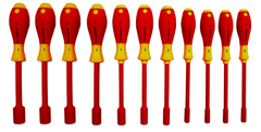 Insulated Nut Driver Inch Set Includes: 5/32" - 5/8". 11 Pieces - Exact Tool & Supply