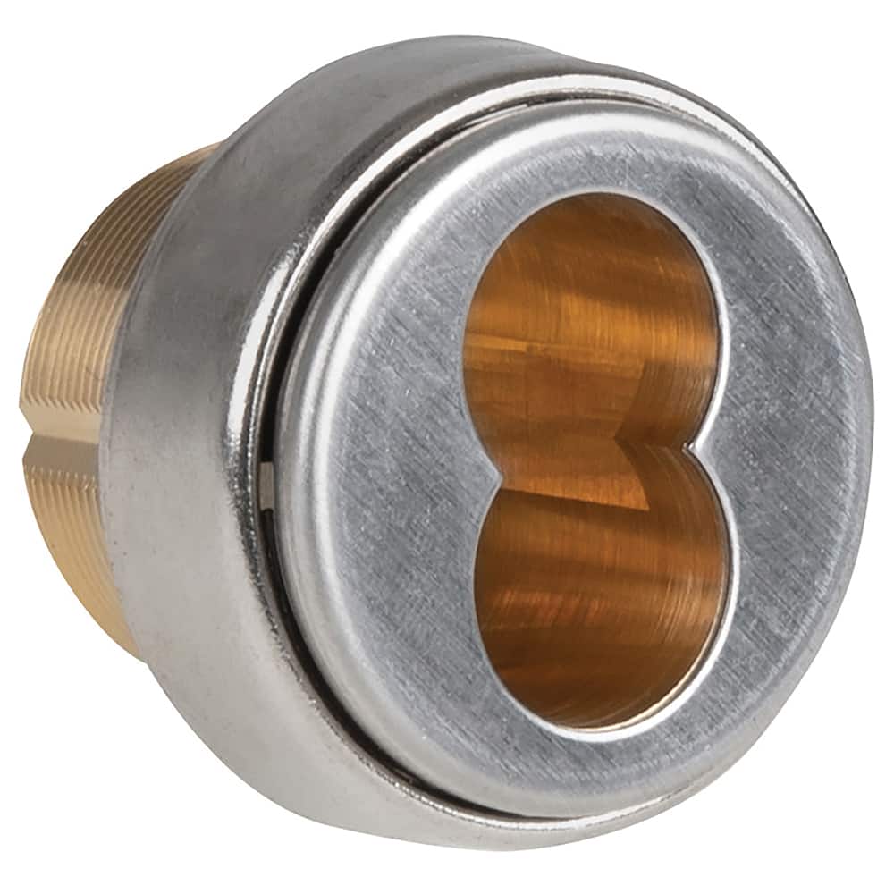 Corbin Russwin - Cylinders; Type: Mortise ; Keying: Less Core ; Number of Pins: 6 ; Material: Brass ; Finish/Coating: Satin Chrome - Exact Tool & Supply