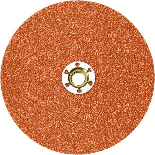 3M - 5" Diam 36+ Grit Fiber Disc - Ceramic, 12,000 Max RPM, Series 787C - Exact Tool & Supply