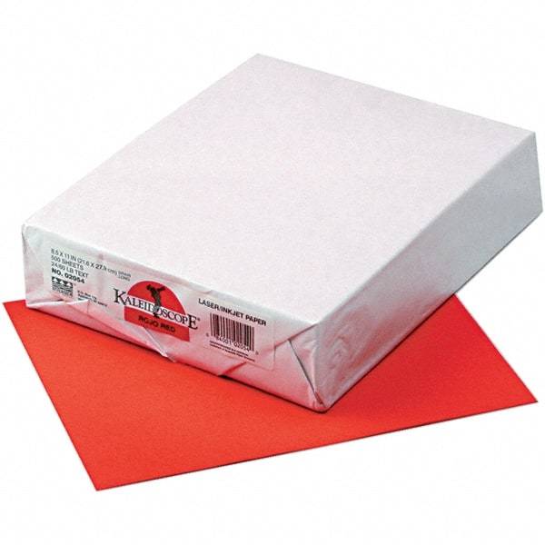 Pacon - 8-1/2" x 11" Rojo Red Colored Copy Paper - Use with Laser Printers, Copiers, Inkjet Printers - Exact Tool & Supply