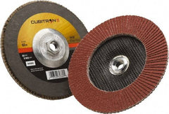 3M - 60 Grit, 7" Disc Diam, 5/8-11 Center Hole, Type 27 Ceramic Flap Disc - 8,500 Max RPM, Polyester Backing, Arbor Attaching System, Coated - Exact Tool & Supply