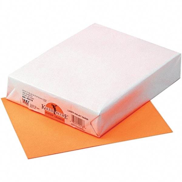 Pacon - 8-1/2" x 11" Hyper Orange Colored Copy Paper - Use with Laser Printers, Copiers, Inkjet Printers - Exact Tool & Supply