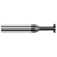 Harvey Tool - 1/8" Cut Diam, 1/16" Cut Width, 1/8" Shank, Staggered-Tooth Woodruff Keyseat Cutter - Exact Tool & Supply
