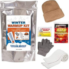 PRO-SAFE - Emergency Preparedness Kits Type: Winter Warm Up Kit Contents: Knit Stocking Cap; Gloves; Tube Socks; Emergency Blanket; (2) Hand Warmers - Exact Tool & Supply