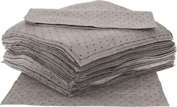 PRO-SAFE - 28 Gal Capacity per Package, Chemical/Hazmat Pad - 17" Long x 15" Wide, Polypropylene - Exact Tool & Supply