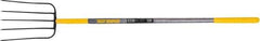 True Temper - Manure Fork with 48" Long Wood Handle - 5 Tines, 12" Tine Length - Exact Tool & Supply