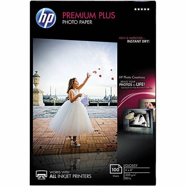 Hewlett-Packard - 4" x 6" White Photo Paper - Use with Inkjet Printers - Exact Tool & Supply