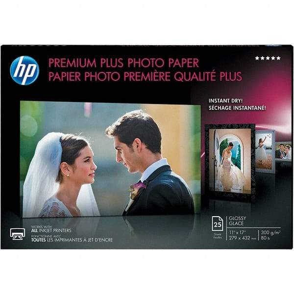 Hewlett-Packard - 11" x 17" White Photo Paper - Use with Inkjet Printers - Exact Tool & Supply