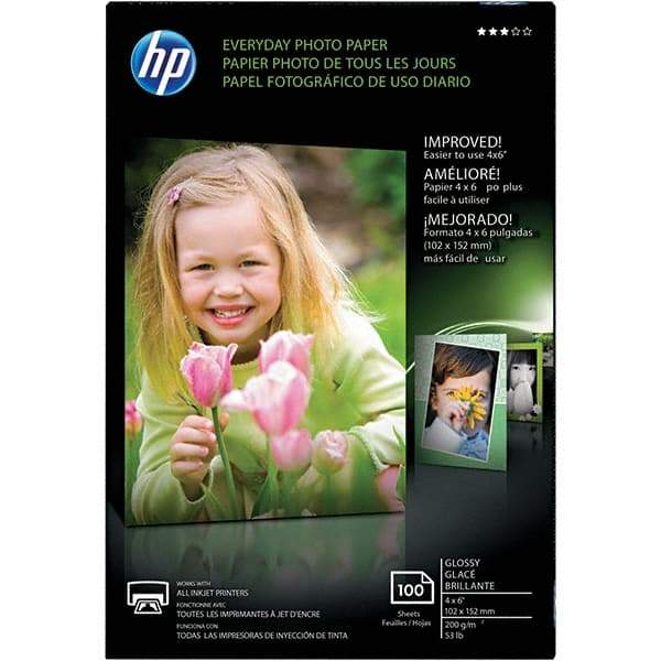 Hewlett-Packard - 4" x 6" White Photo Paper - Use with Inkjet Printers - Exact Tool & Supply