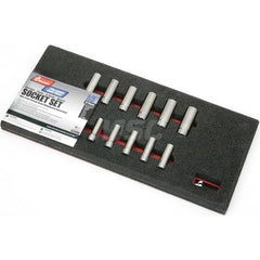 Ability One - 12 Pc 3/8" Drive Deep Socket Set - Exact Tool & Supply
