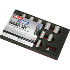 Ability One - 13 Pc 1/2" Drive Deep Socket Set - Exact Tool & Supply